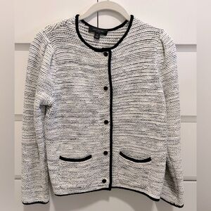 Ann Taylor Jacket White Black Size Small Petite